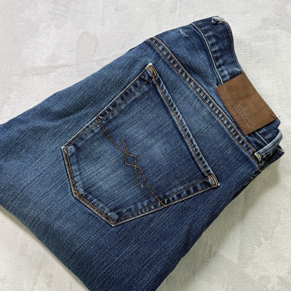 Lucky‎ Brand 221 Original Straight Jeans Men's 34x30 White Oak USA Denim